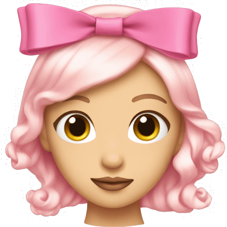 Pink coquette bow emoji