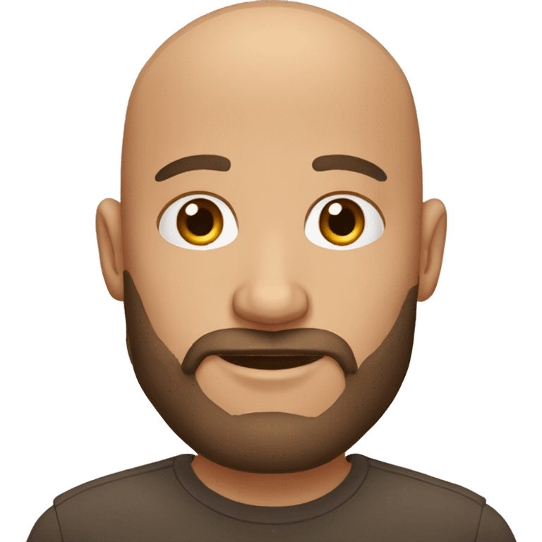 bald guy with hazel eyes and brown beard emoji