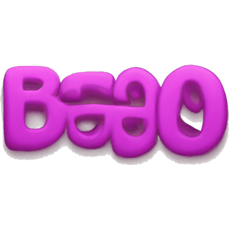 Boohoo text in bold  emoji