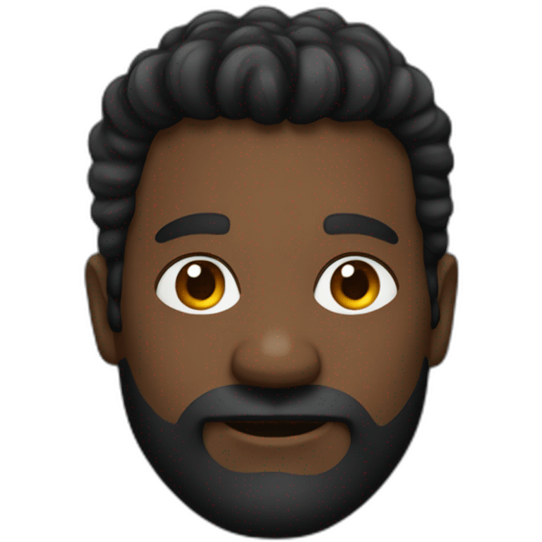 Homme noir gros avec des tresses collées emoji