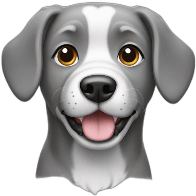 Dog with gray color emoji