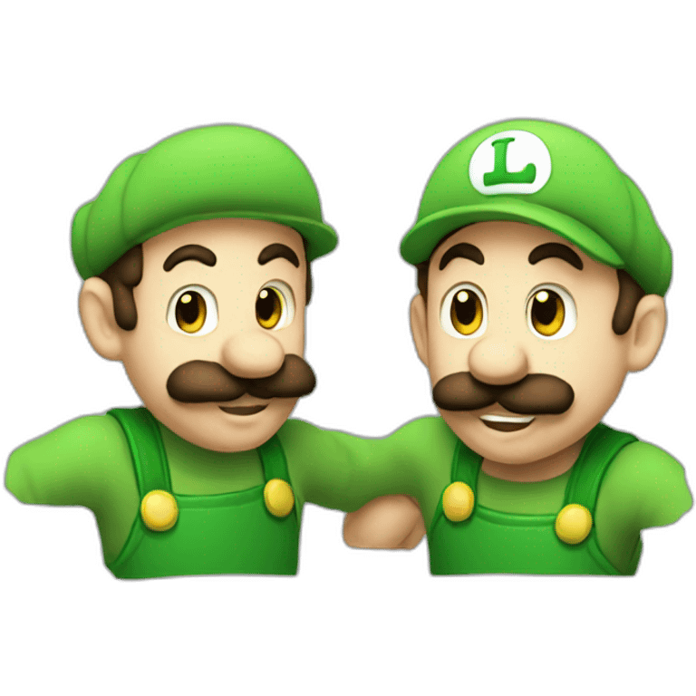 Luigi and boo emoji