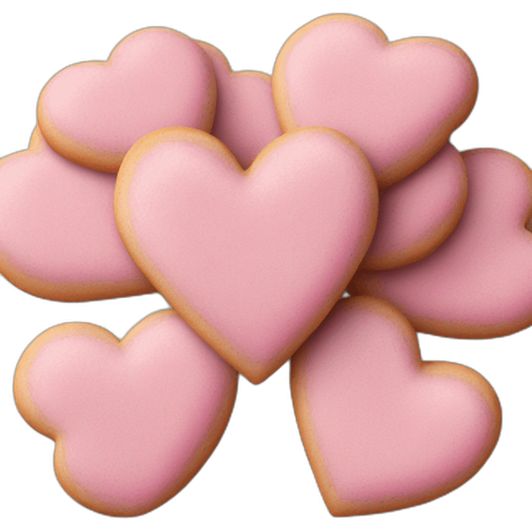 heartshaped pink cookie emoji