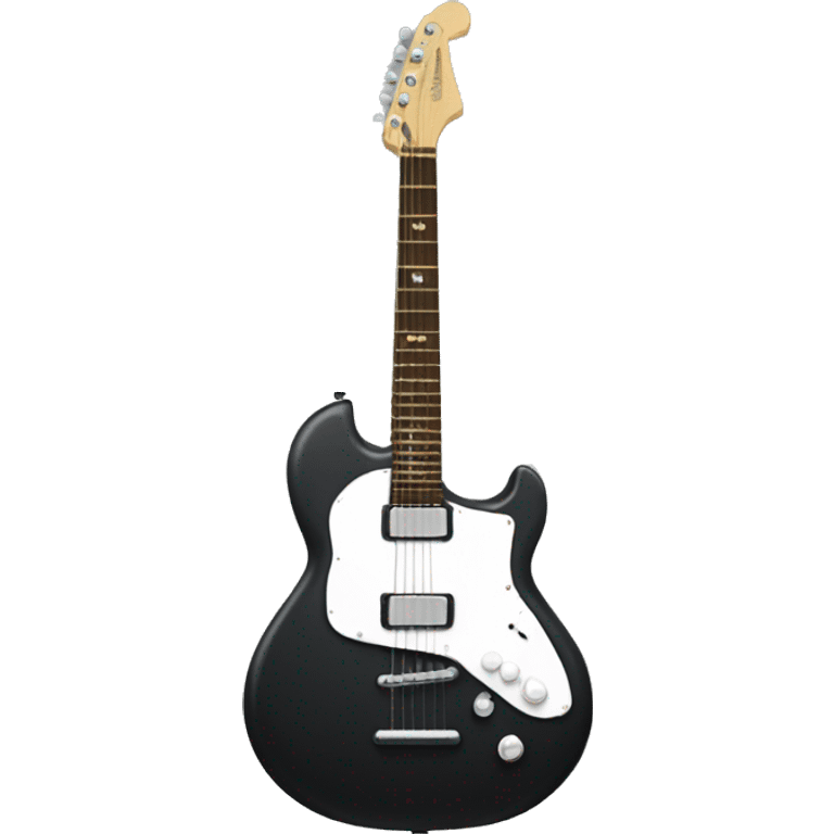 Black electric guitar with white accents  emoji