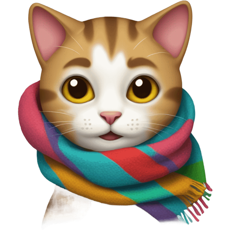 The cat wearing a scarf emoji