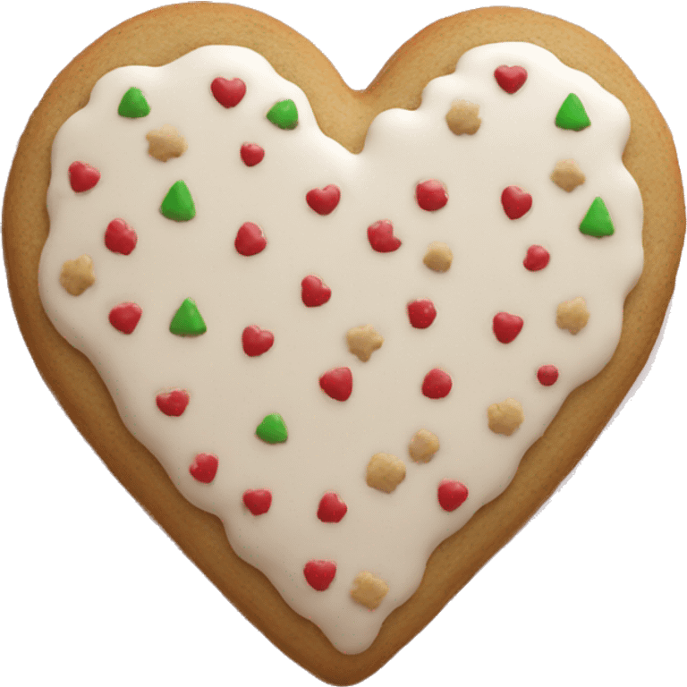 a single christmas cookie aesthetic clean heart shaped emoji