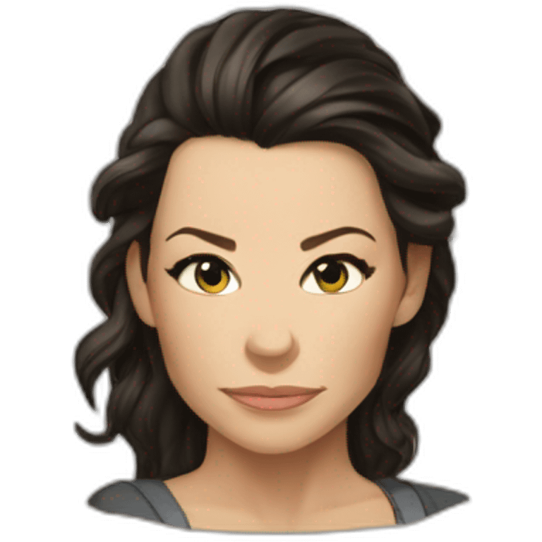 Evangeline Lilly serious emoji