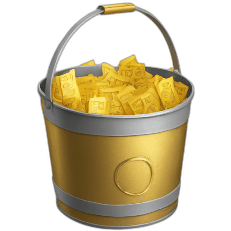 bucket of golden tickets emoji