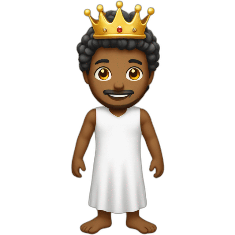 barefoot with crownd of king emoji