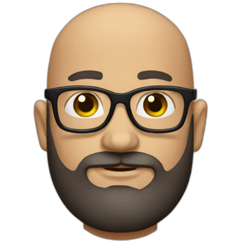 bald with glasses and a full beard emoji