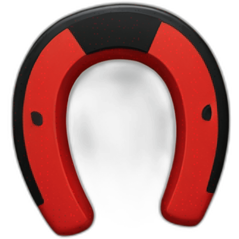 red and black horseshoe magnet emoji