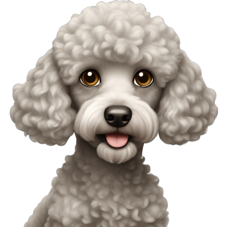 Silver beige toy poodle emoji