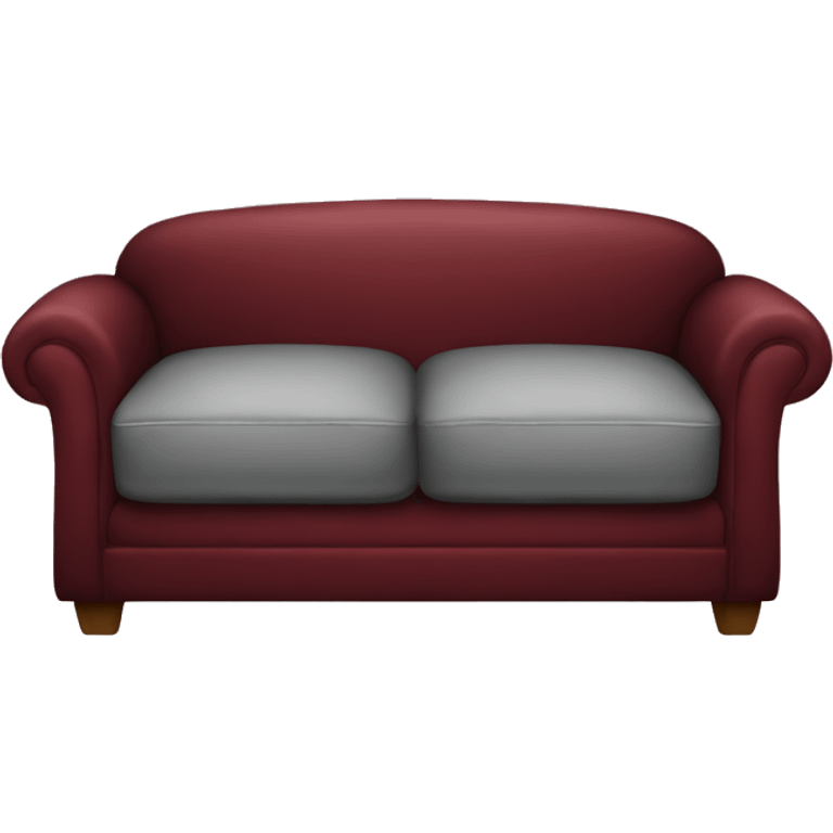 Dark red couch emoji