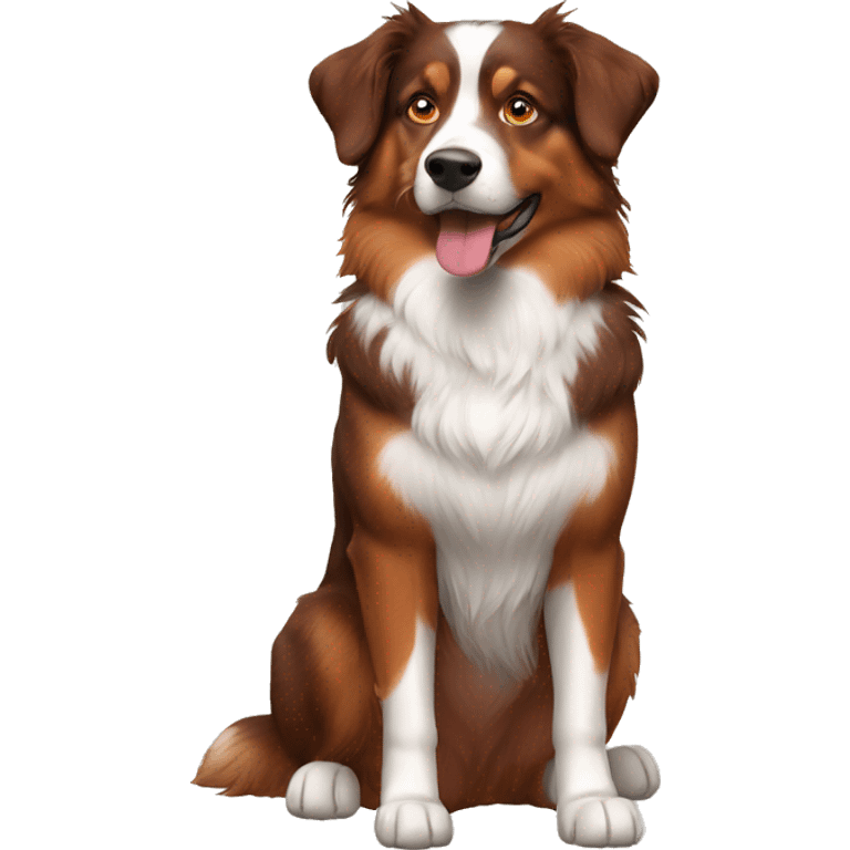 red-tri australian shepard emoji