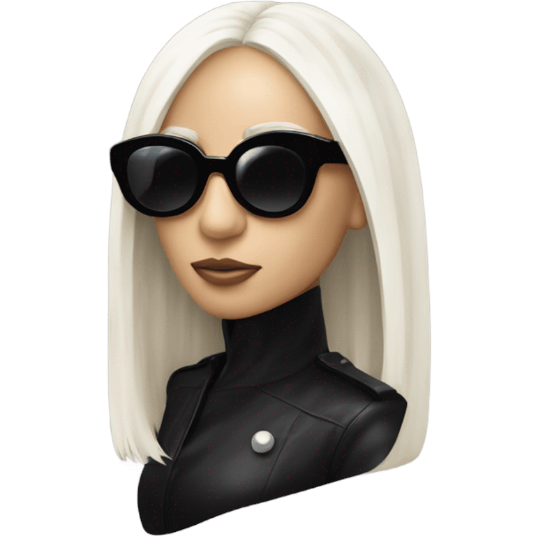 Gaga chromatica album wearing black glasses  emoji