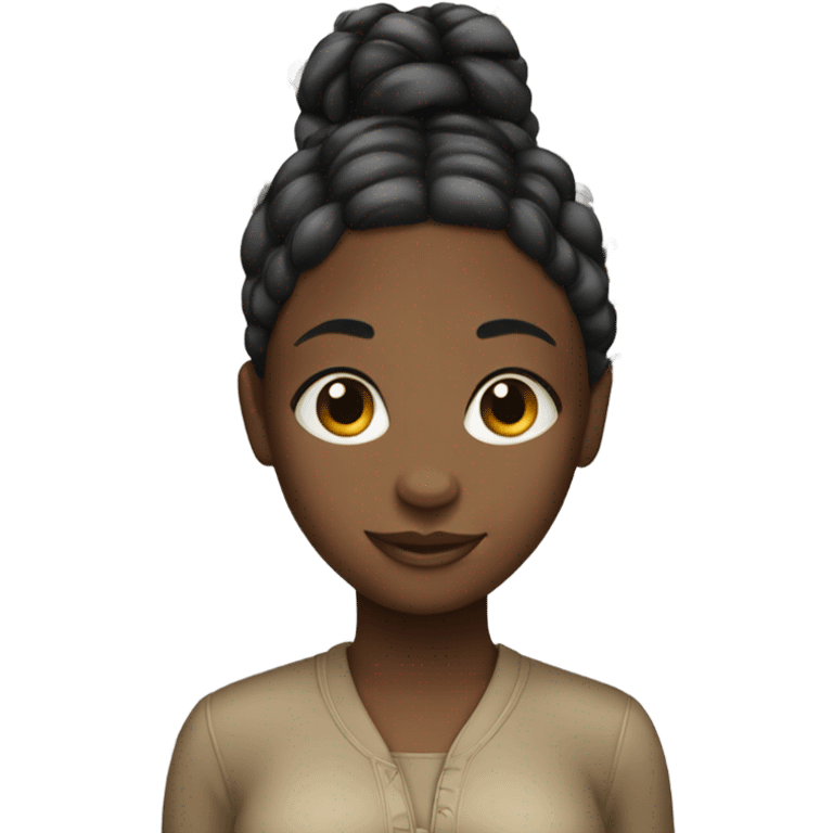 black girl with braids emoji