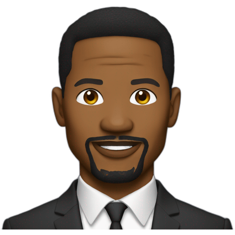 actor Jamie Foxx wearing suit emoji