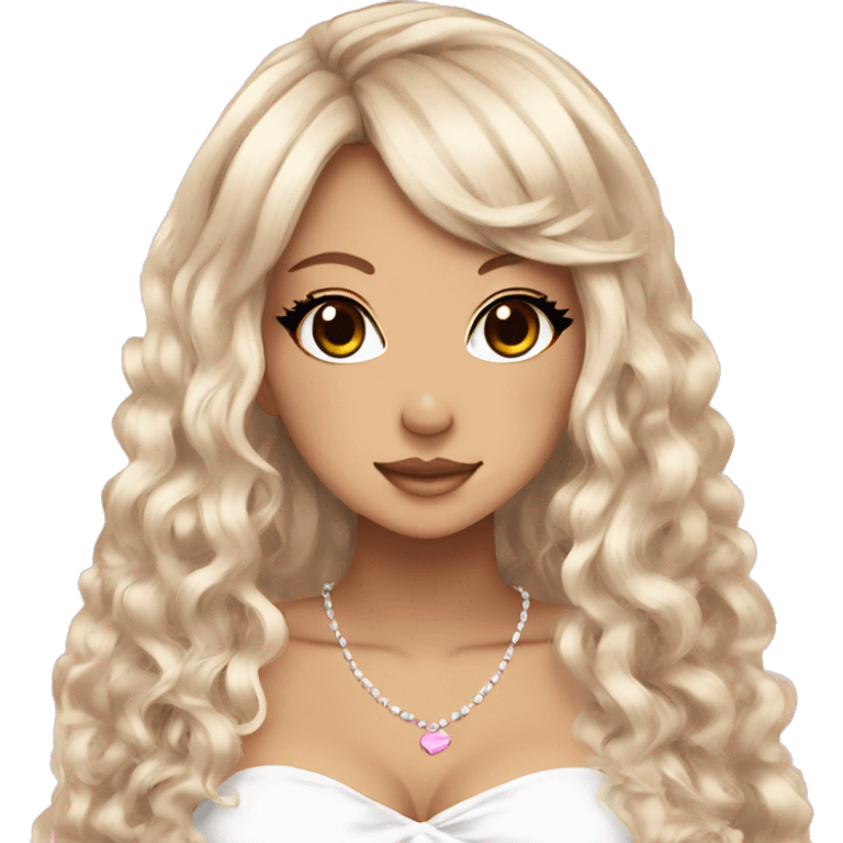 hime gyaru girl, plus size, feminine, beautiful emoji