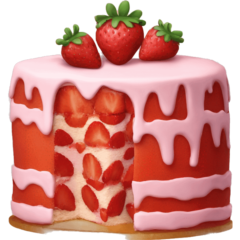 Strawberry cake emoji