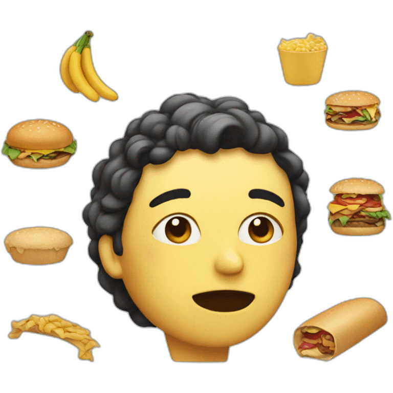 person thinks of food emoji