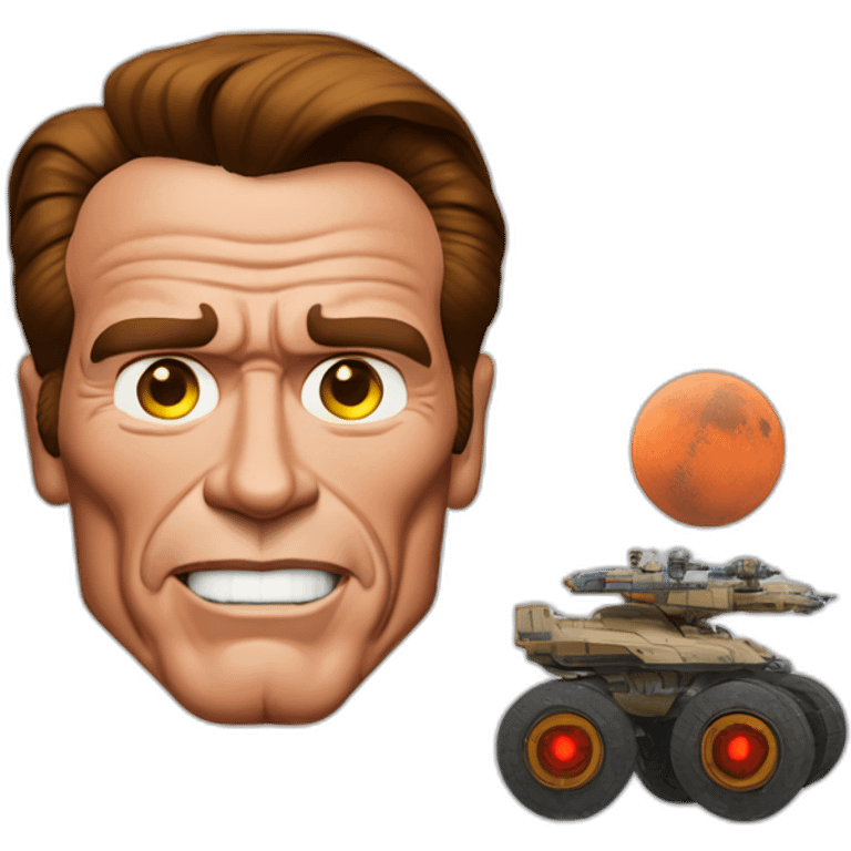 arnold schwarzenegger on planet mars emoji