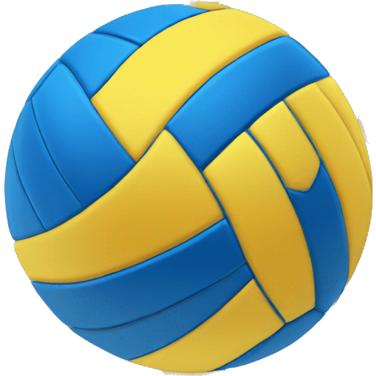 Volleyball ball yellow and blue emoji