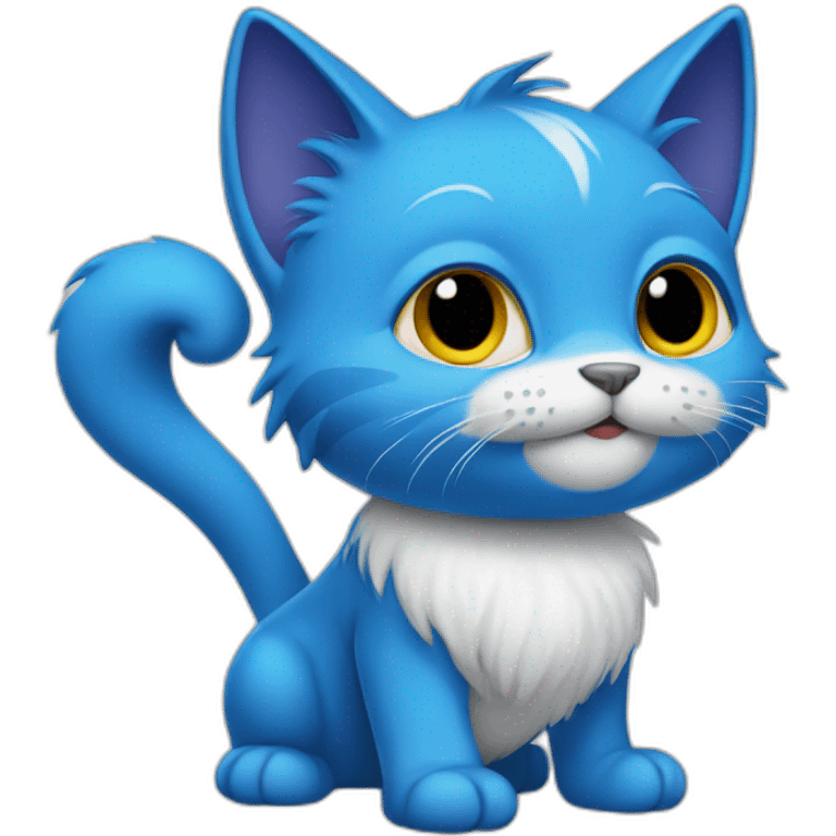 blue smurf cat emoji