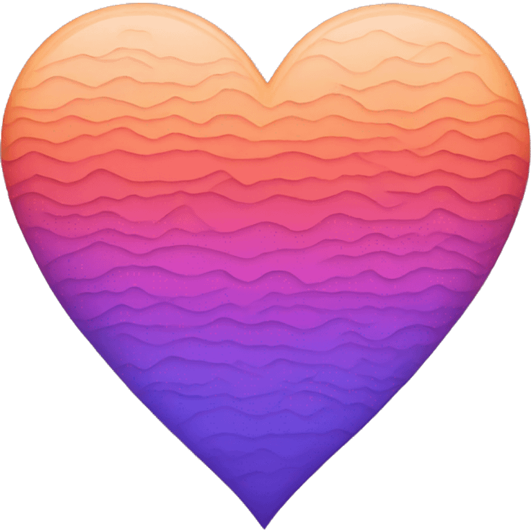 sunset colored scale heart emoji