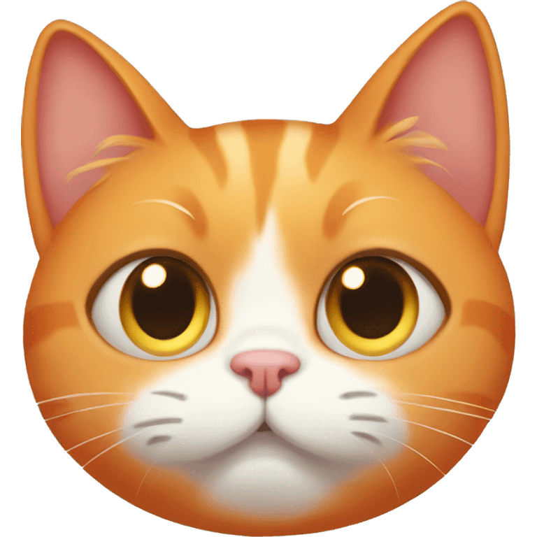 Orange cat with big sad eyes dreaming of cuddling emoji