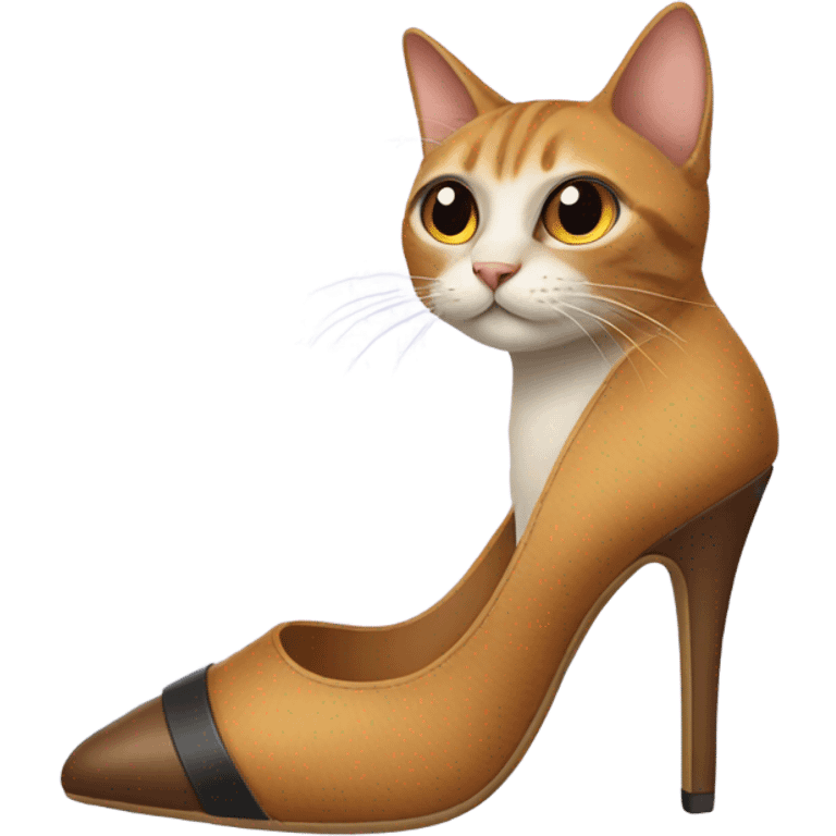 Cat with high heels emoji