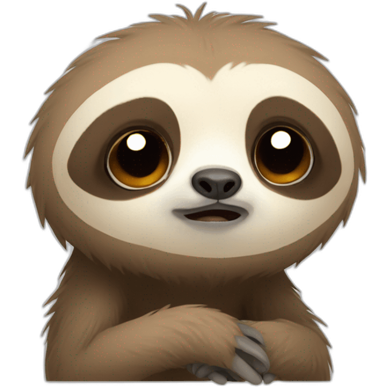 super sad crying cute sloth emoji