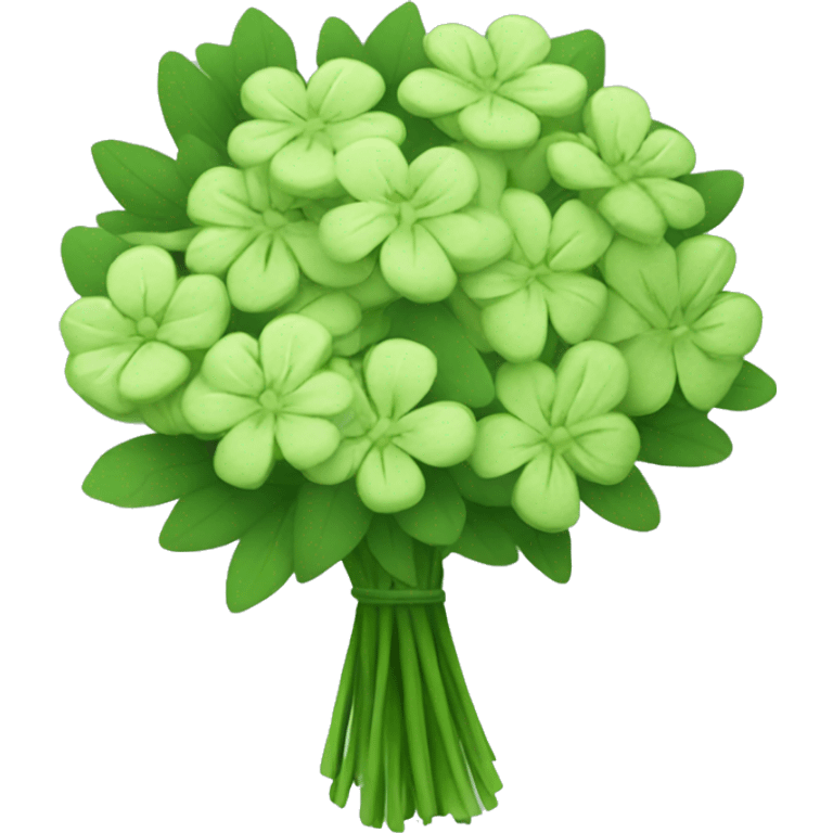 Bundle of green flowers in a bouquet  emoji