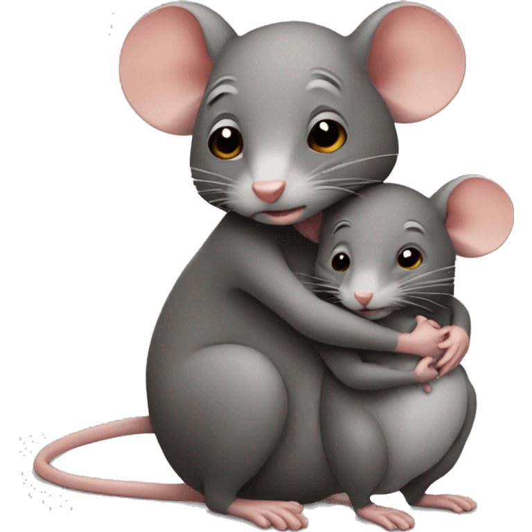 Rat hugging a child emoji