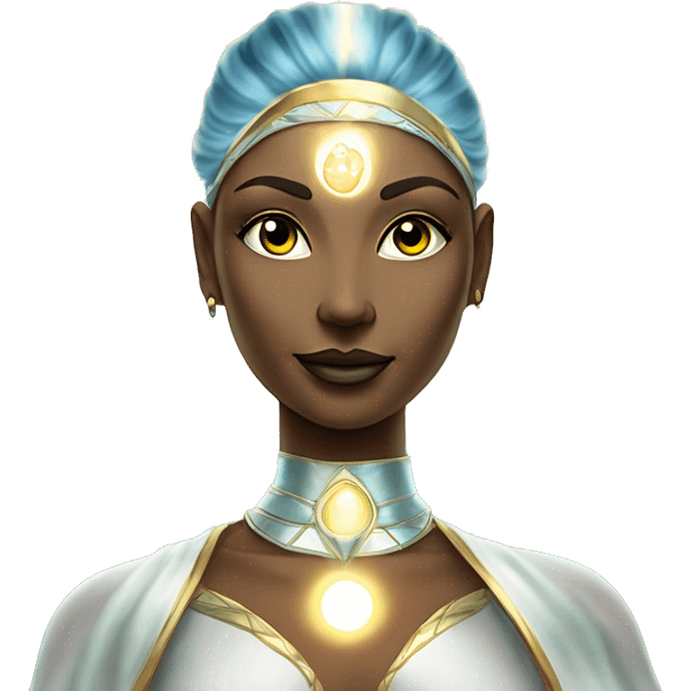 Pleiadian radiant glowing diva woman female third eye emoji