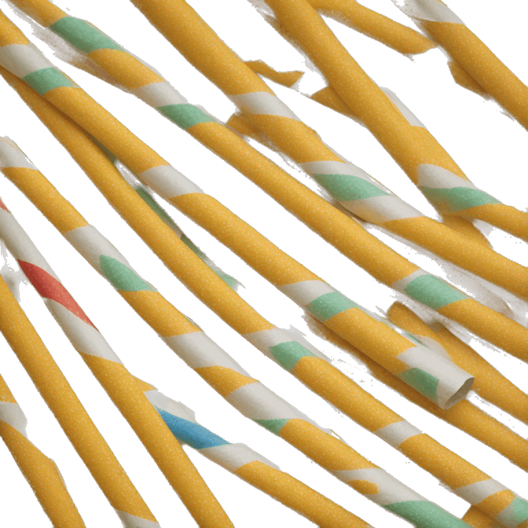 Colored Paper straw emoji