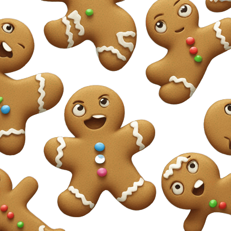 Cute gingerbread emoji