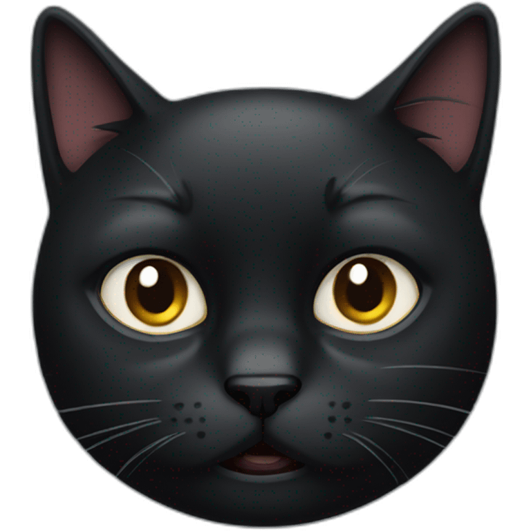 irritated black cat face emoji