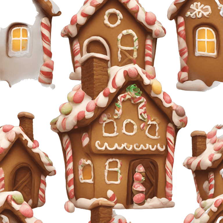 Gingerbread house cute aesthetic  emoji