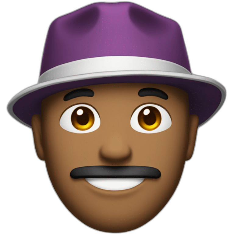 a close up of a person wearing a hat, m streaming on twitch, without mustache, trending on emoji