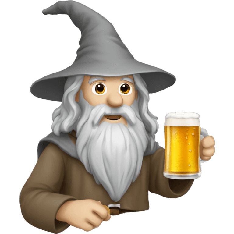 Gandalf qui boit une bière  emoji