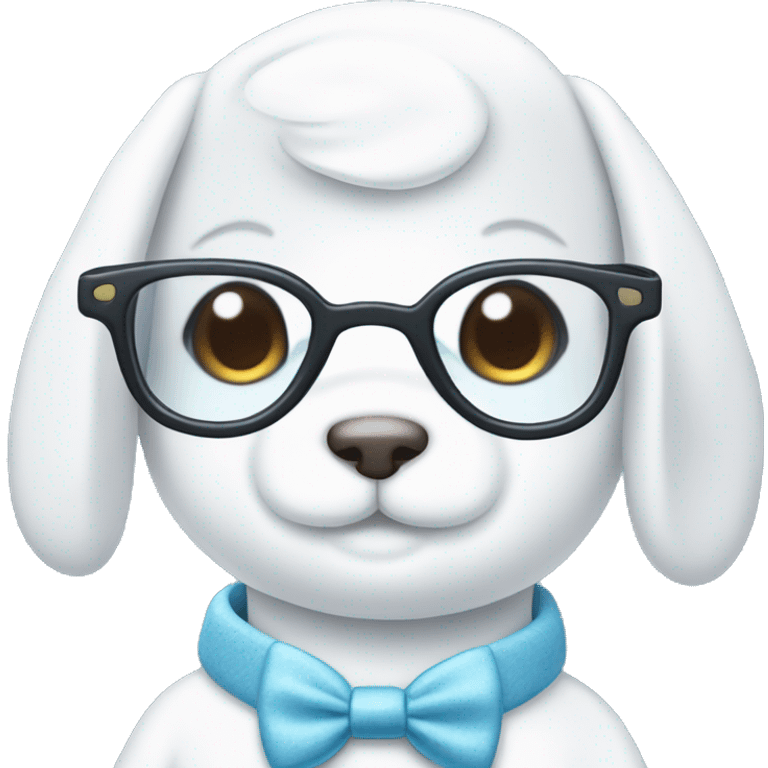 Cinnamoroll wearing glasses emoji