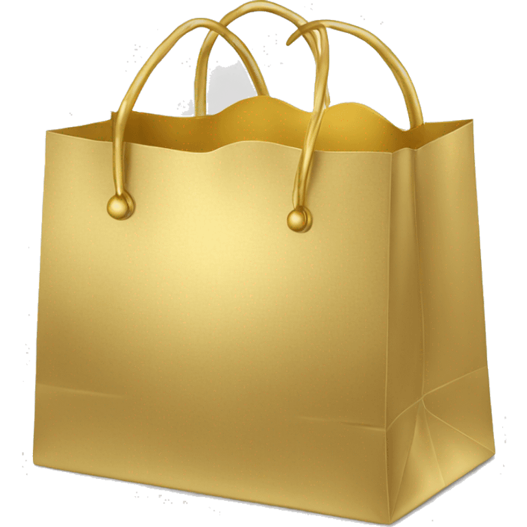  Gold shopping bag with gold crown emoji