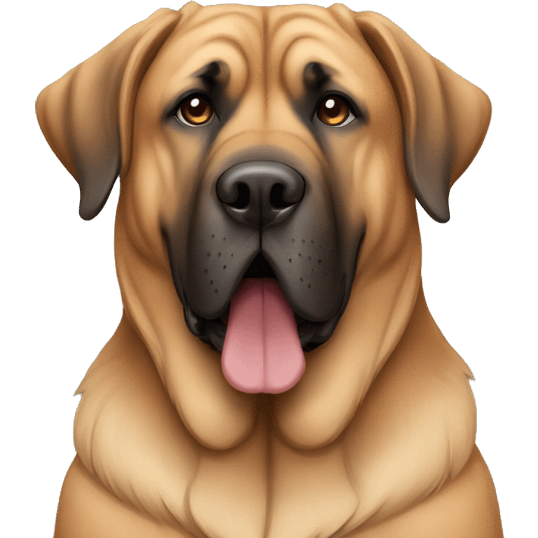 Dog mastiff with belgian sheppard light brown grumpy emoji