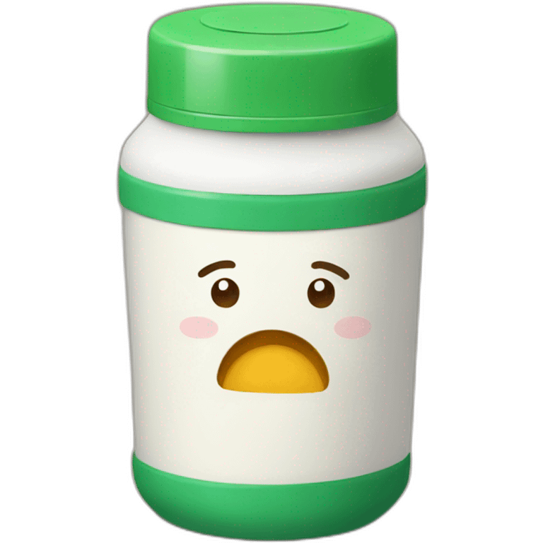 A shaker of Protein emoji