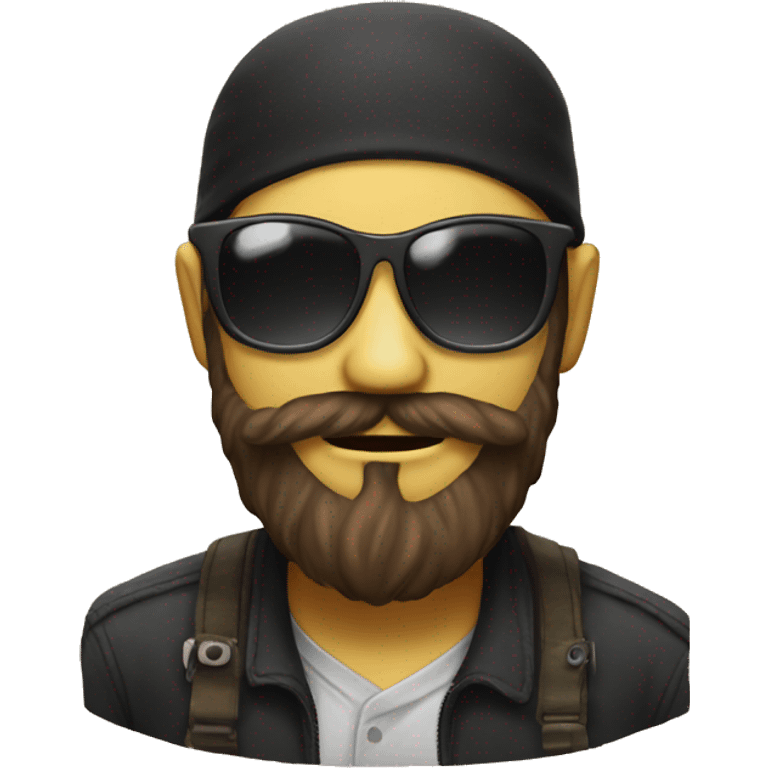 Disguise emoji with beard emoji