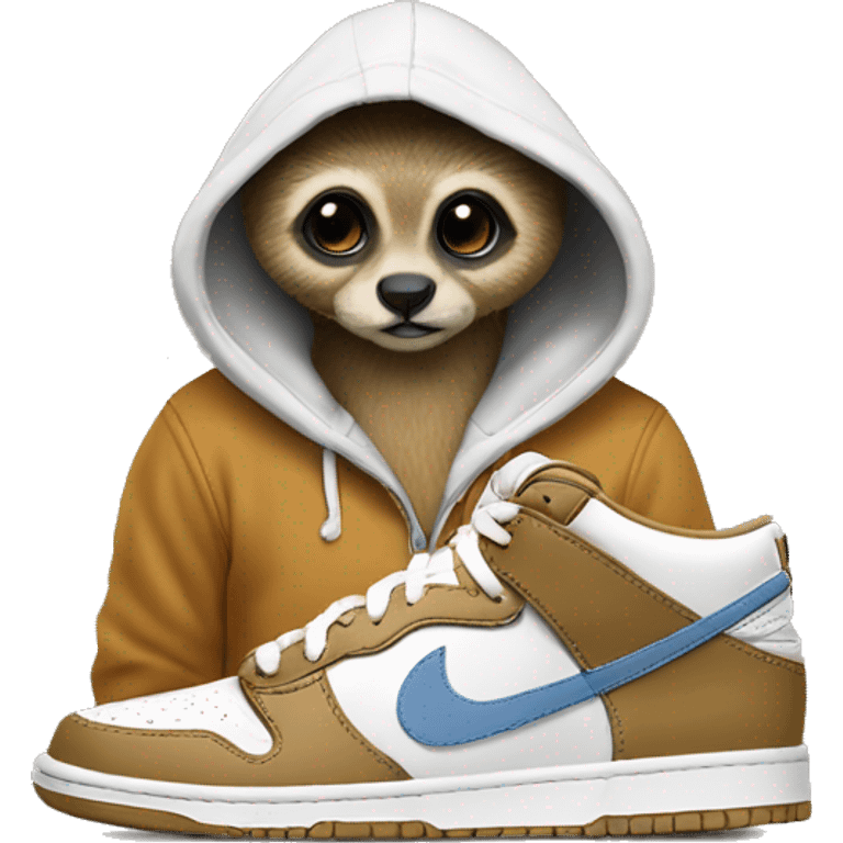 Suricate en hoodie & dunks low emoji