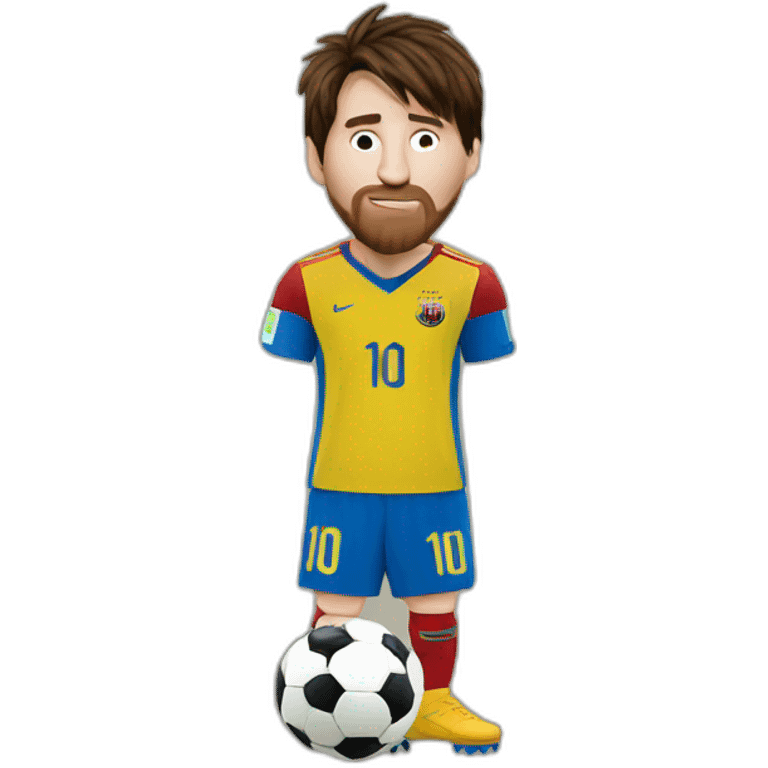 Lionel messi kissing the world cup emoji