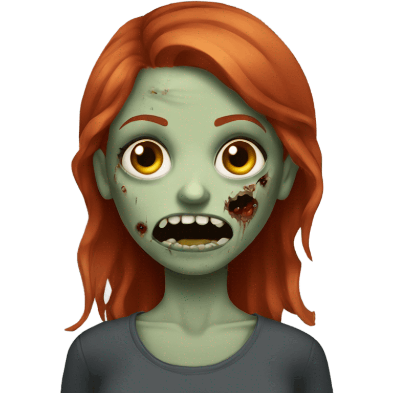 Zombie girl redhead  emoji