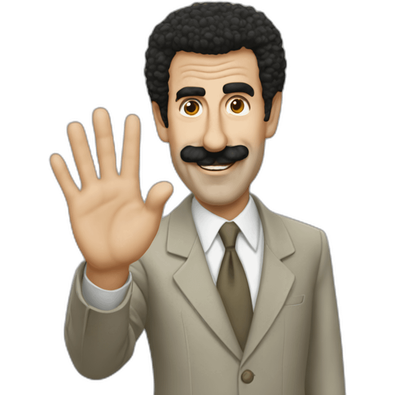 Borat waving emoji