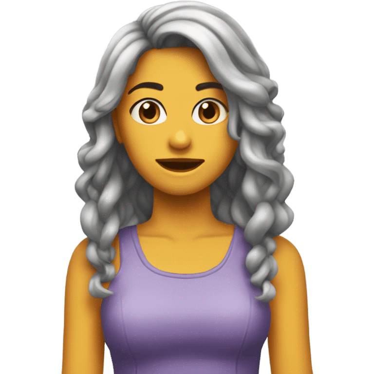 Chica nerviosa corriéndose el pelo emoji